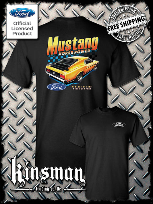 Ford Mustang Horsepower 2-Sided T-Shirt