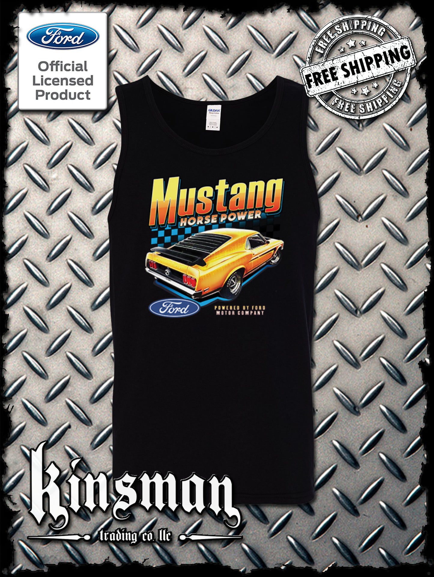 Ford Mustang Horsepower Tank Top T-Shirt