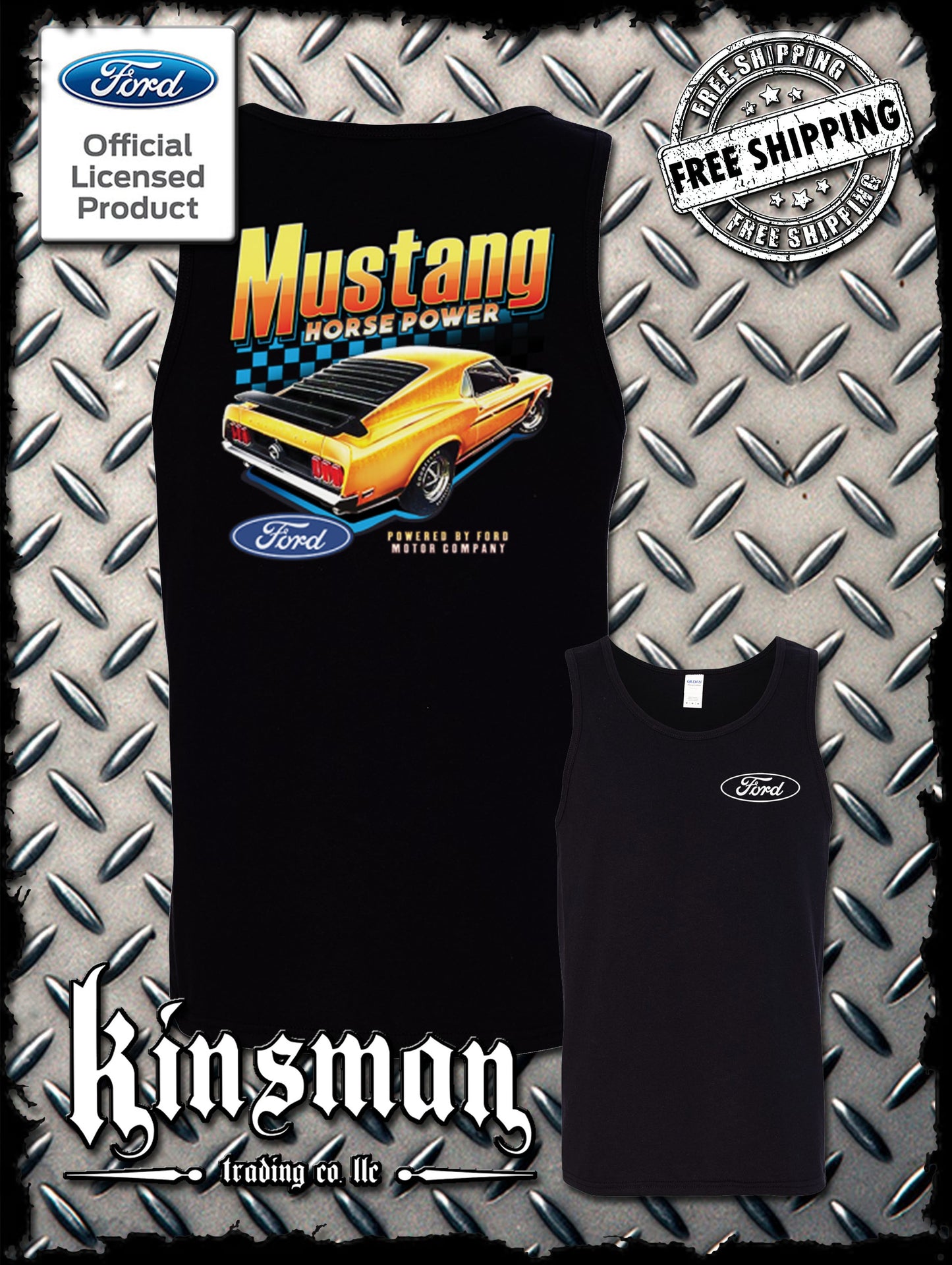 Ford Mustang Horsepower 2-Sided Tank Top T-Shirt