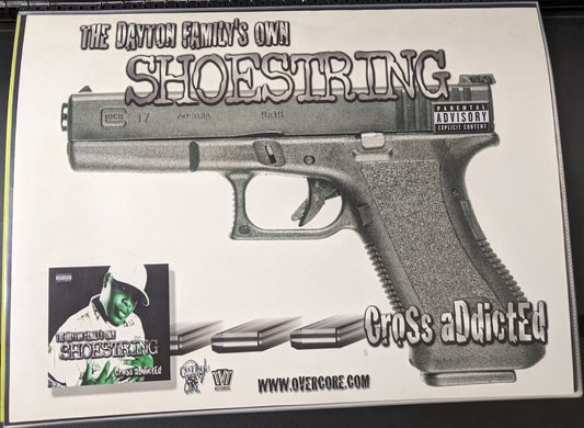 Dayton Family Shoestring Cross Addicted 18x24 Promo Poster Flint Rap Hip Hop