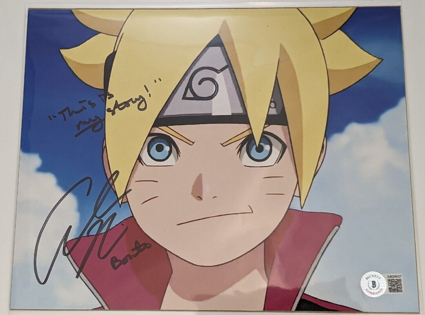 Amanda Miller Signed 8x10 Photo Beckett COA Boruto Naruto Next Generations Anime
