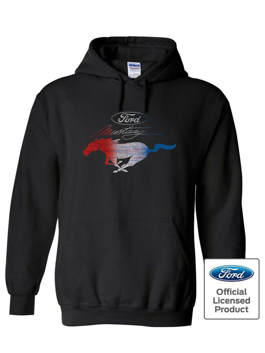 Ford Red White & Blue Mustang Logo Hoodie - Official Licensed Product - GT500