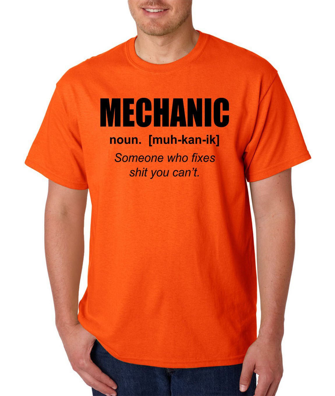Mechanic Definition T-Shirt -Fathers Day Classic Car Truck Dad Garage Shop Bike