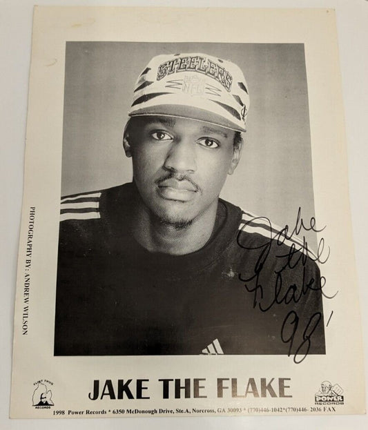Jake the Flake Signed 8x10 Vintage Promo Photo 1998 Dayton Family Flint Rap