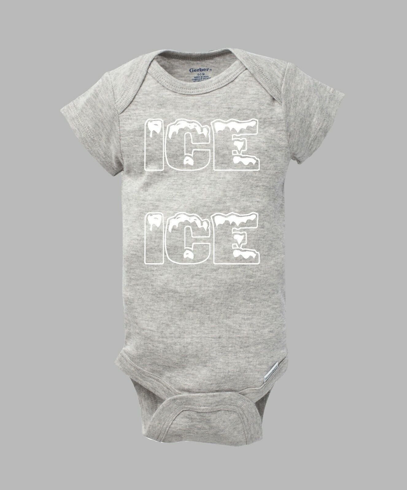 ICE ICE Funny Baby Infant Gerber Onesie / Romper - 90's Hip Hop Rap Shower Gift