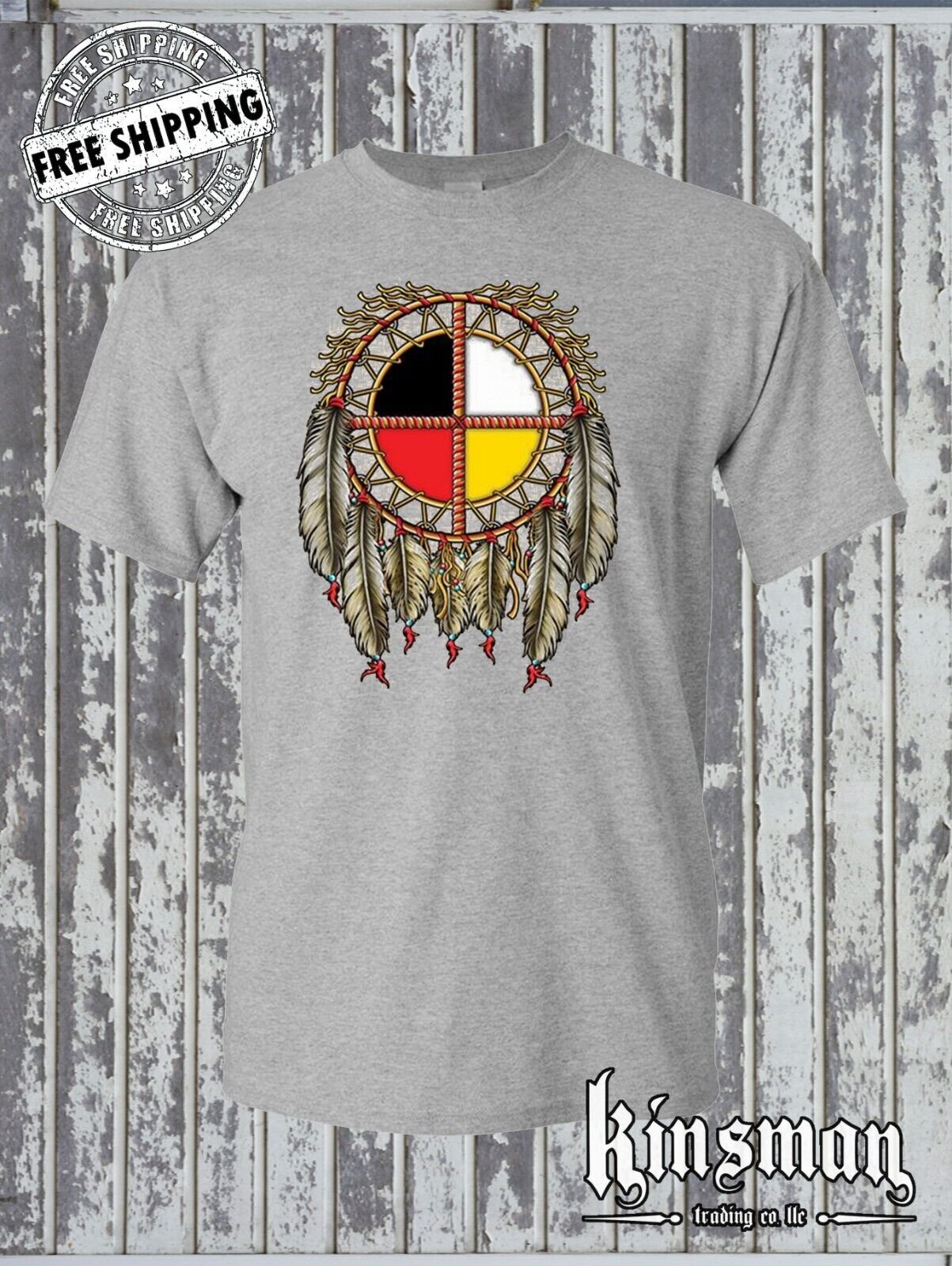 The Medicine Wheel Dreamcatcher T-Shirt / Native American Indian Heritage Tee