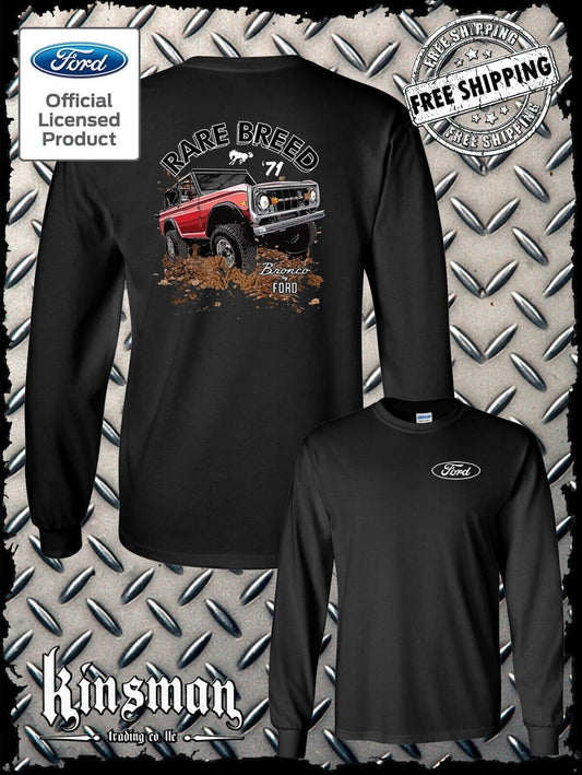 Ford Bronco Rare Breed Long Sleeve 2-Sided T-Shirt - Official Licensed Product