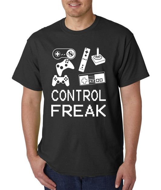 CONTROL FREAK Gamer T-Shirt - Funny Video Game Controller Tee Old School
