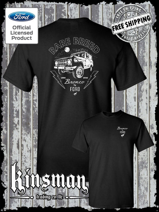 Ford Bronco Rare Breed 2-Sided Black T-Shirt