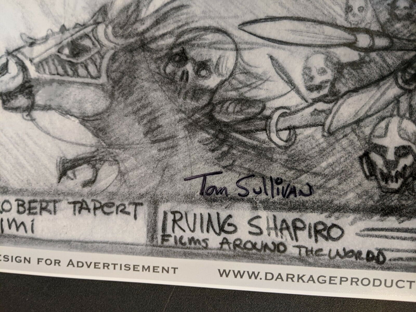 Rare Evil Dead 2 & The Army of Darkness 13x19 Print Signed by Tom Sullivan