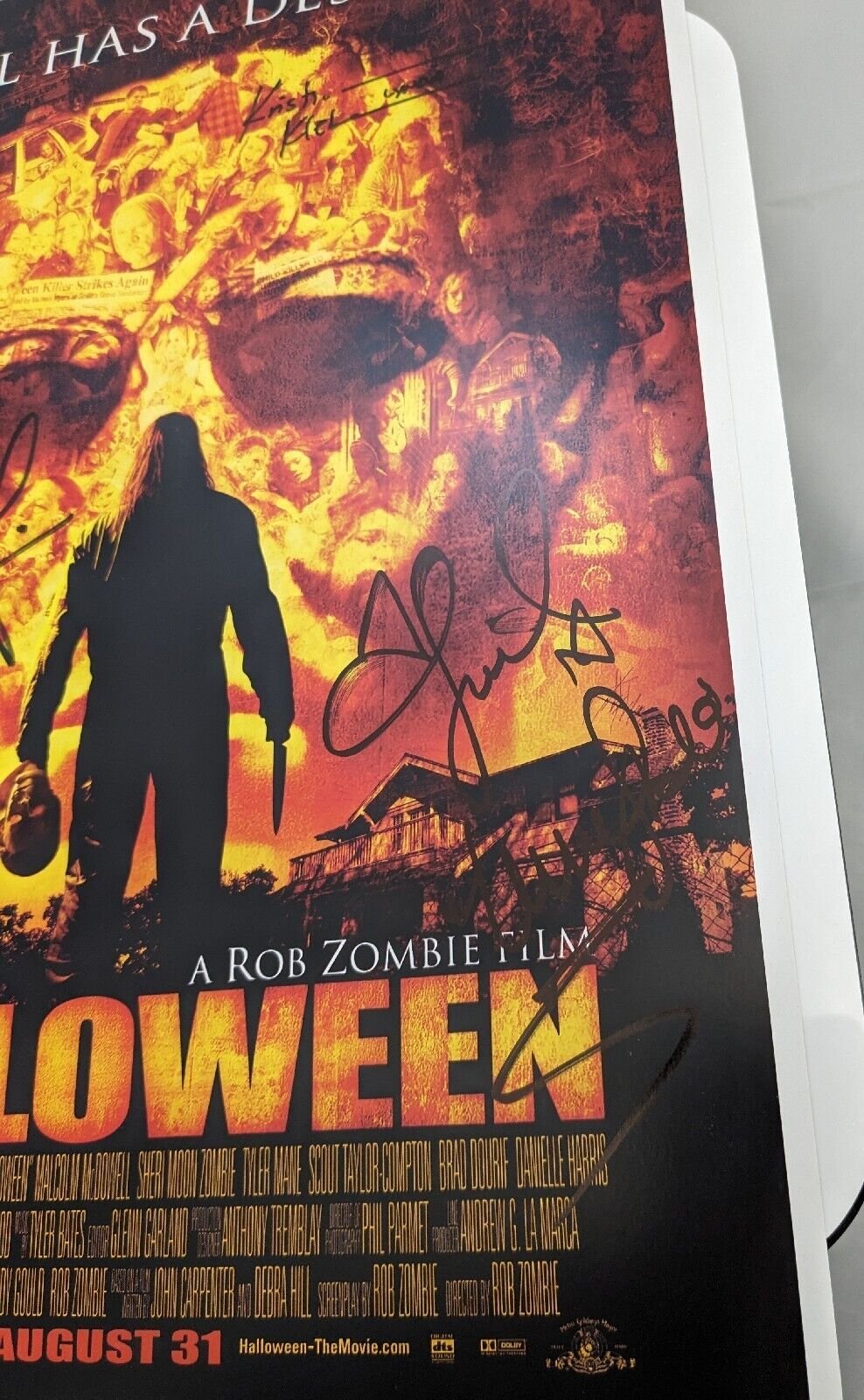 Halloween 2007 11x17 Poster Signed By Danielle Harris, Scout Taylor, Klebe COA