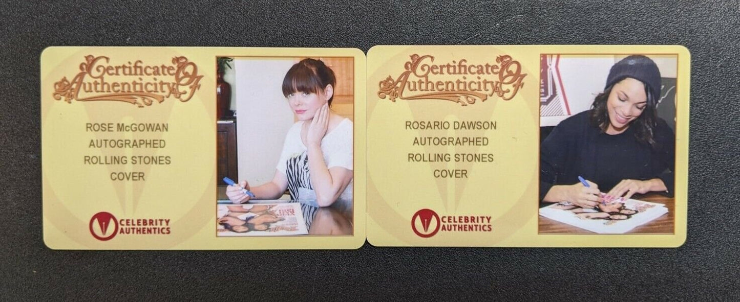 Rose McGowan & Rosario Dawson Signed 11x13 Poster Celebrity Authentics COA