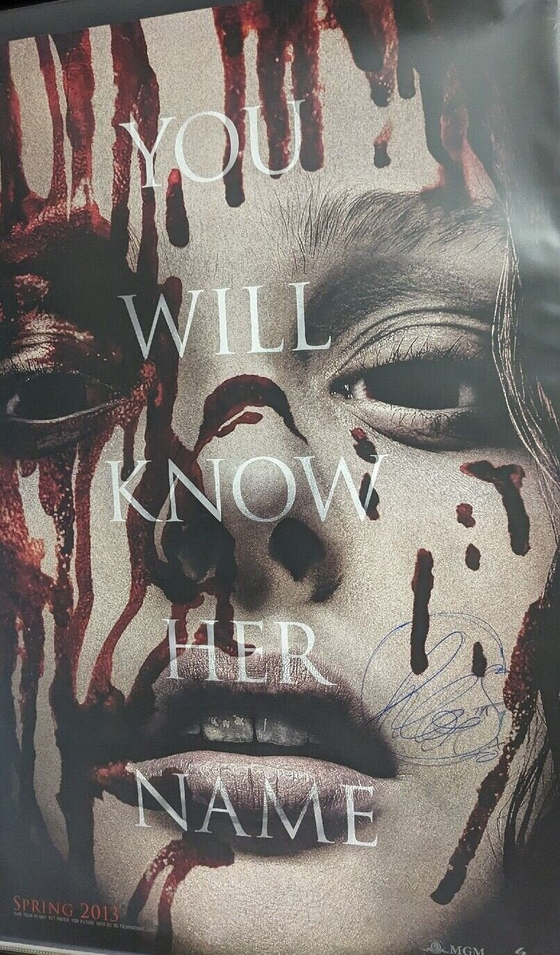 Chloe Grace Moretz Signed CARRIE 27x40 Original One Sheet Horror Movie Poster