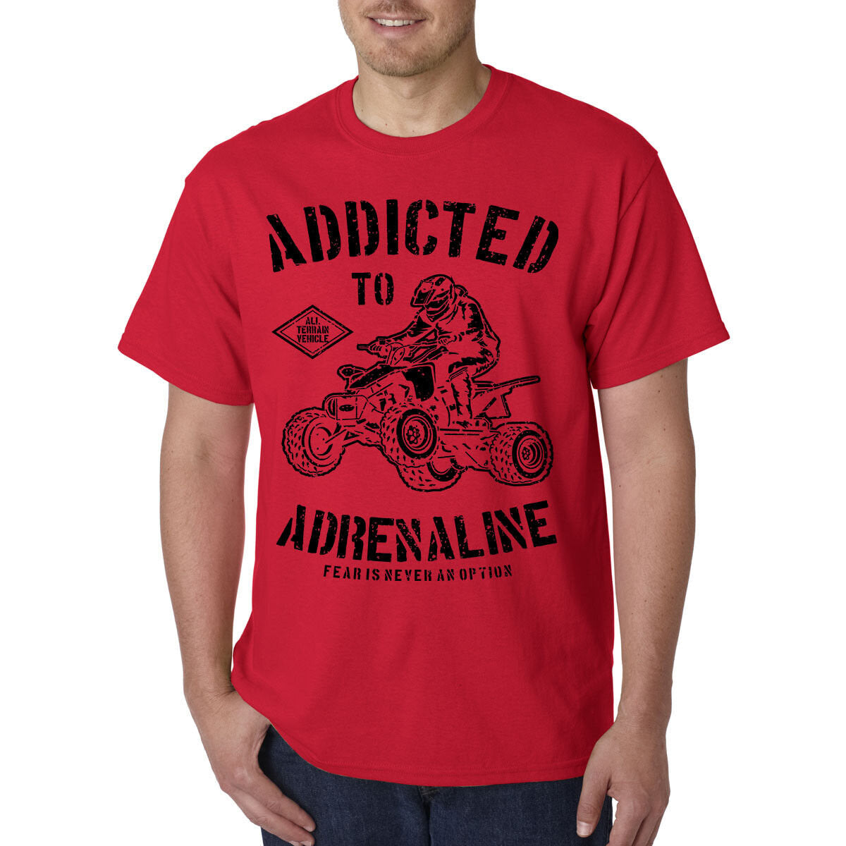 Addicted To Adrenaline ATV T-Shirt / Motor Sports Racing Tee All Terrain Vehicle