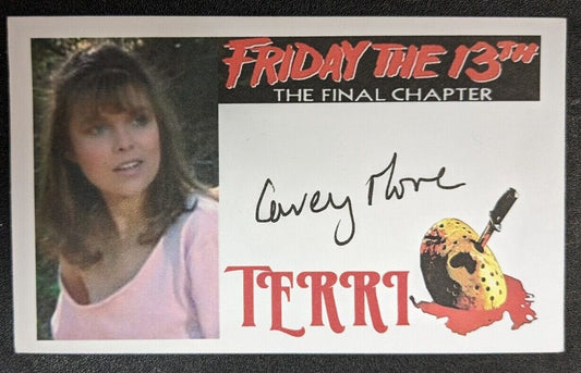 Carey More Autograph Friday The 13th Part 4 Jason Voorhees 3x5 Index Sized Cut