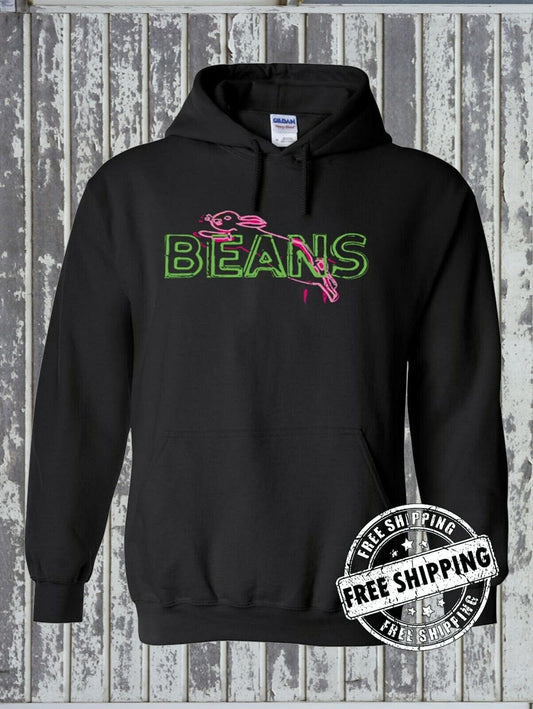 Saginaw BEANS Bunny Hoodie Mid-Michigan Landmark Souvenir Flint Detroit Bay City