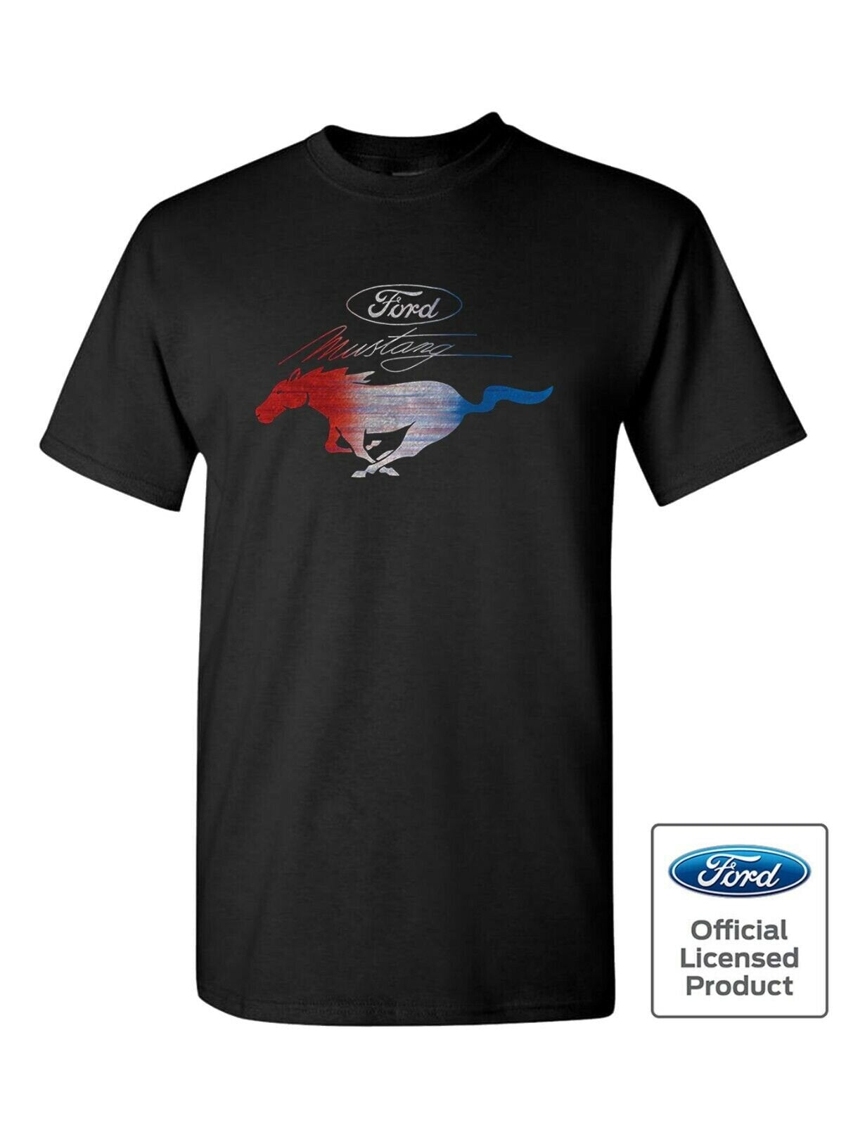 Ford Red White & Blue Mustang Logo T-Shirt - Official Licensed Product - GT500