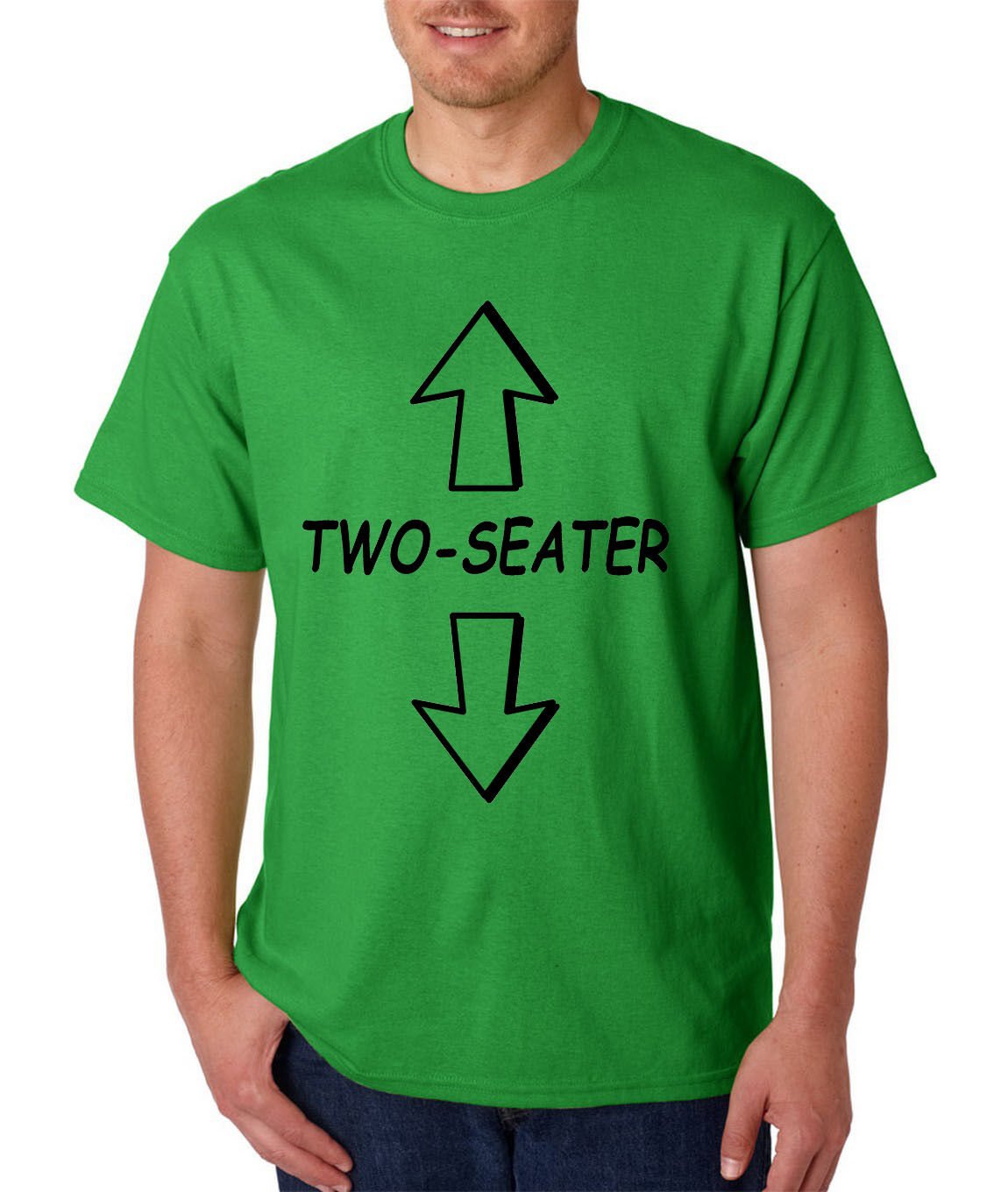 Two-Seater T-Shirt Funny Adult Rude Offensive College Humor Vulgar Tee