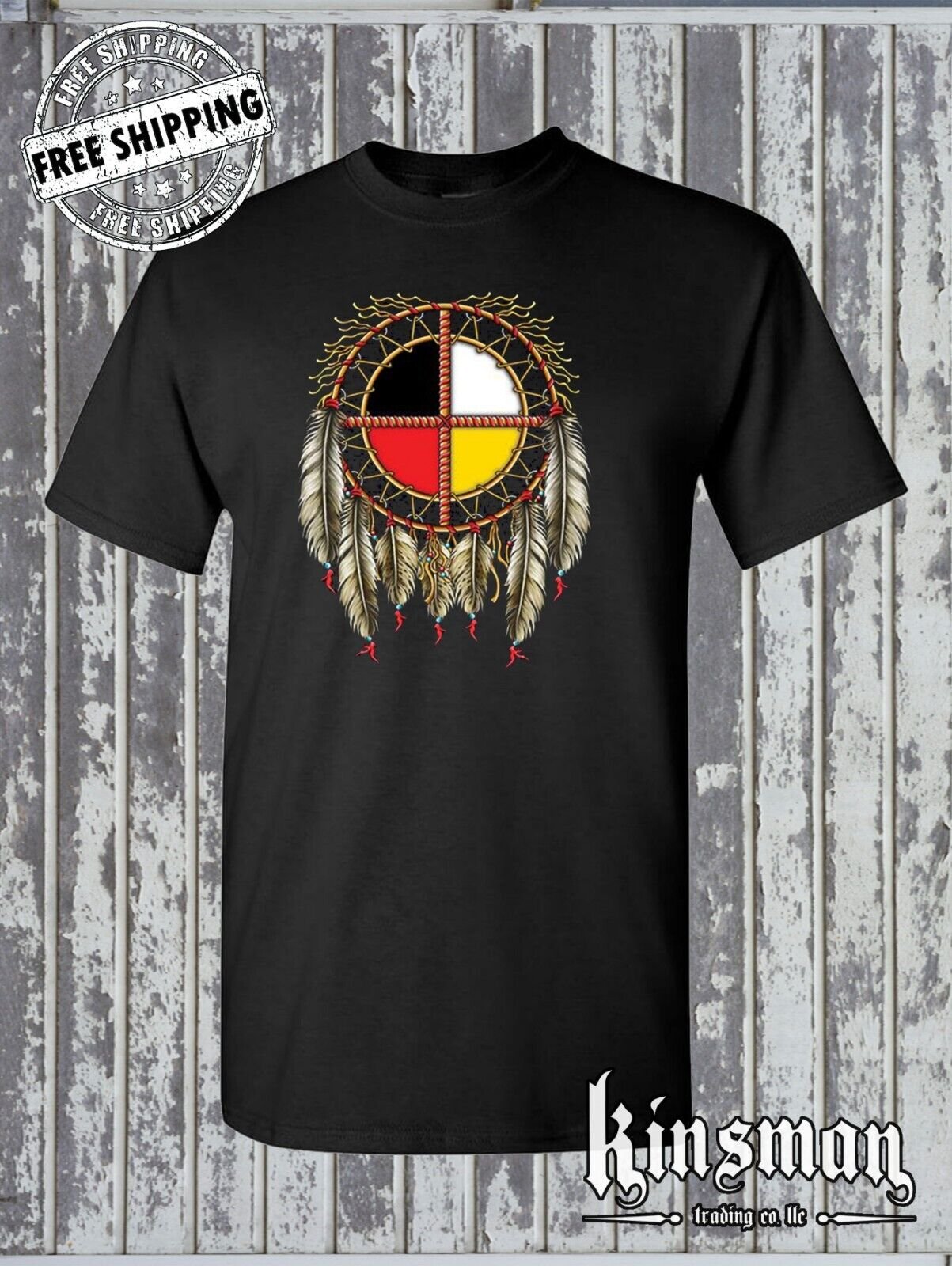 The Medicine Wheel Dreamcatcher T-Shirt / Native American Indian Heritage Tee