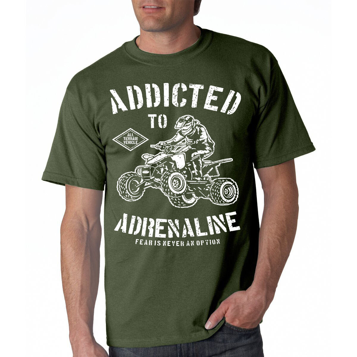 Addicted To Adrenaline ATV T-Shirt / Motor Sports Racing Tee All Terrain Vehicle