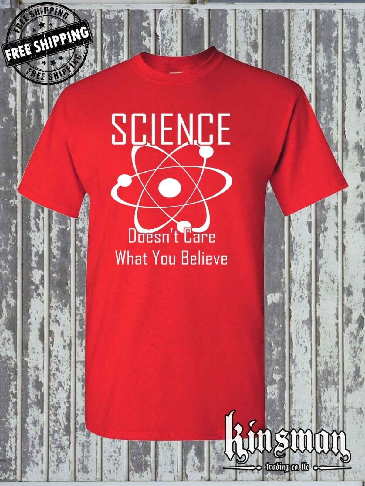 Science Doesn't Care What You Believe T-Shirt - Atom Geek Nerd College