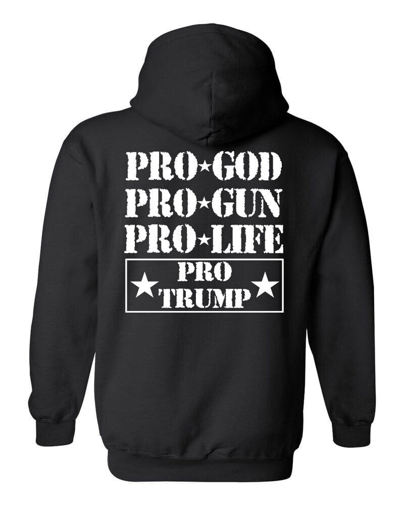 Pro Trump, God, Gun, Life Hoodie / 2020 President 2nd Amendment Firearm Rights