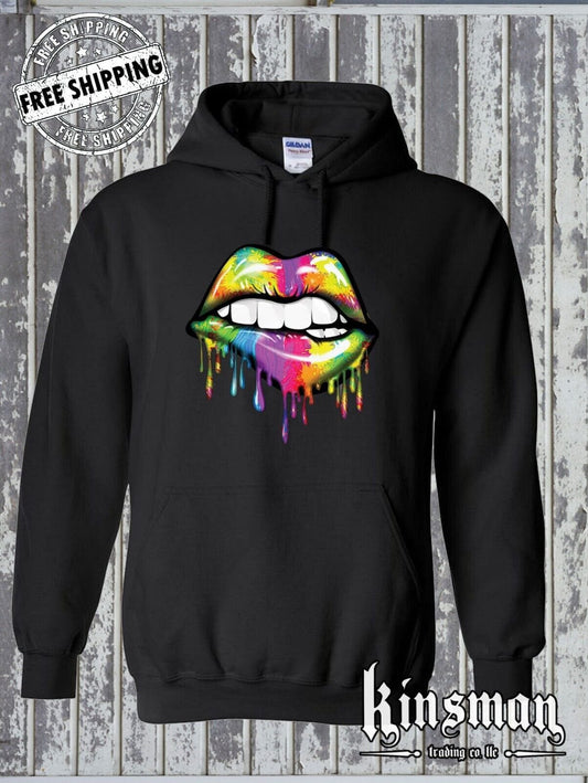 Sexy Melting Rainbow Dripping Lips Hoodie / Sweatshirt