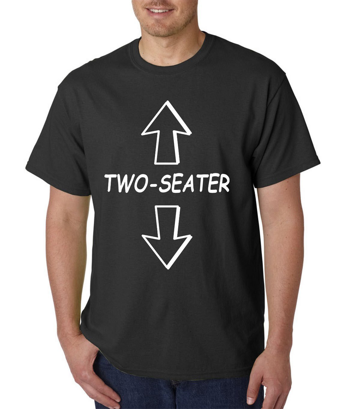 Two-Seater T-Shirt Funny Adult Rude Offensive College Humor Vulgar Tee