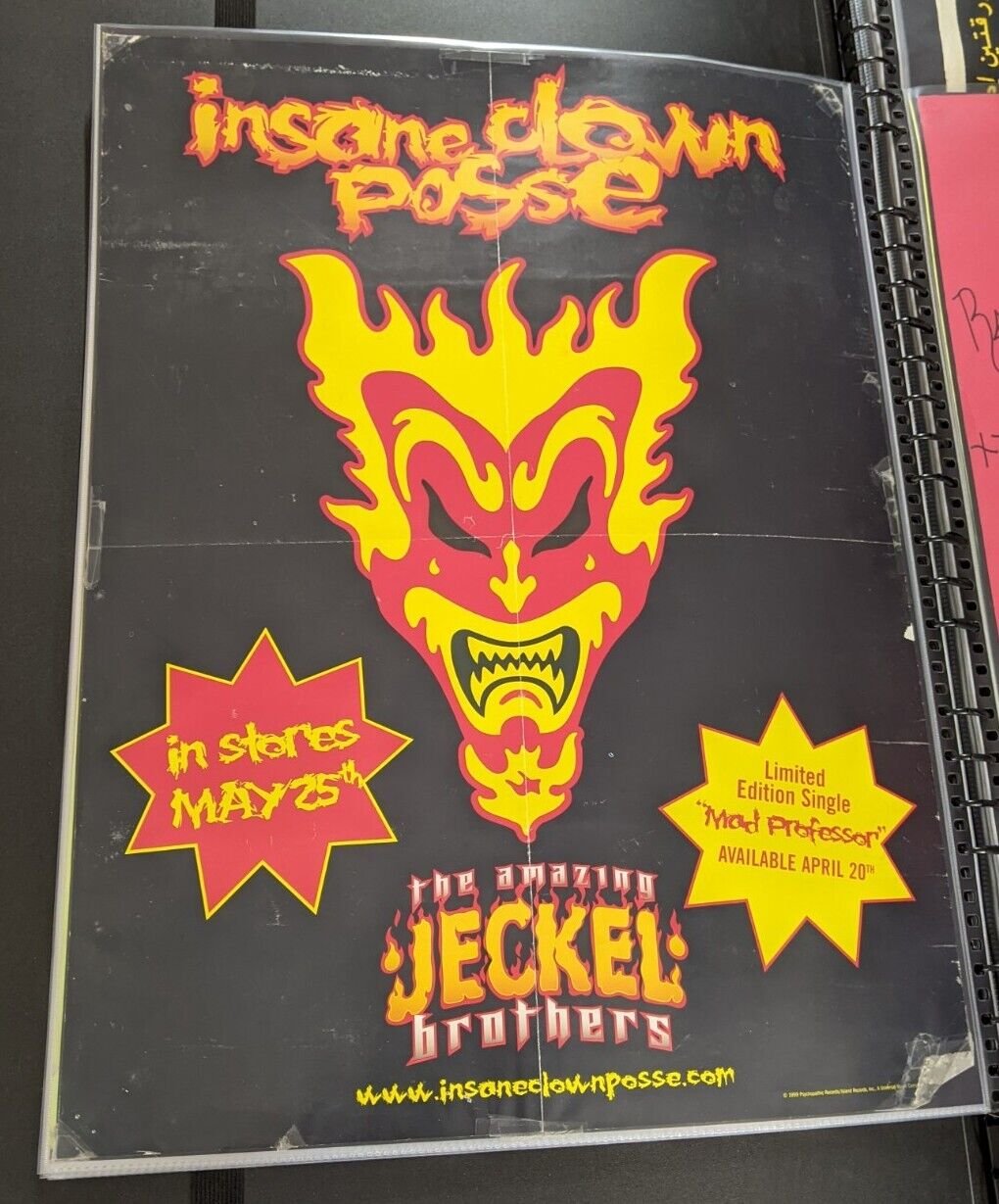 ICP The Amazing Jeckel Bros 18x24 Promo Poster Insane Clown Posse Detroit Rap