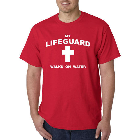 My Lifeguard Walks On Water T-Shirt - Christian Catholic Religious Tee Jesus god