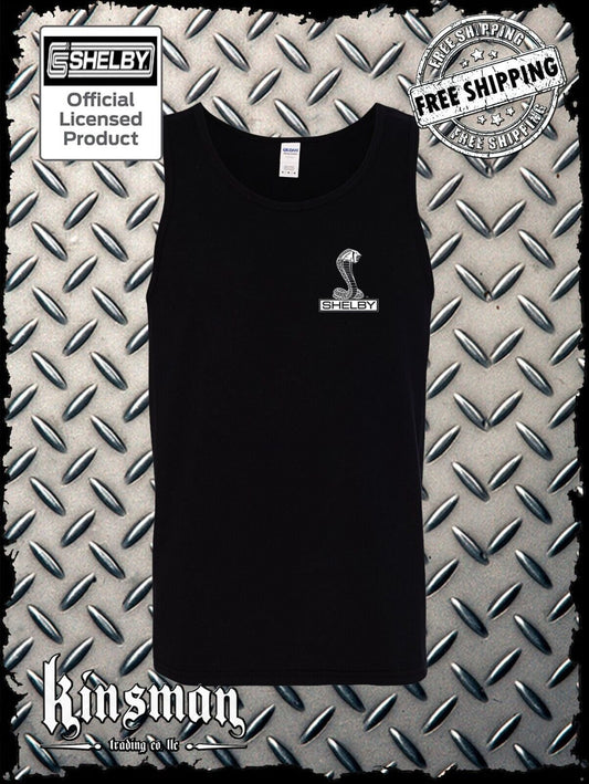 Shelby Cobra Logo Left Chest Crest Tank Top T-Shirt - Licensed Official Product
