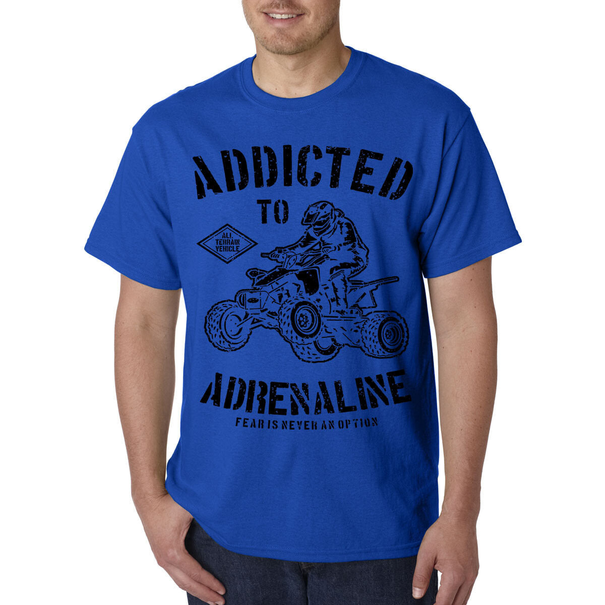 Addicted To Adrenaline ATV T-Shirt / Motor Sports Racing Tee All Terrain Vehicle