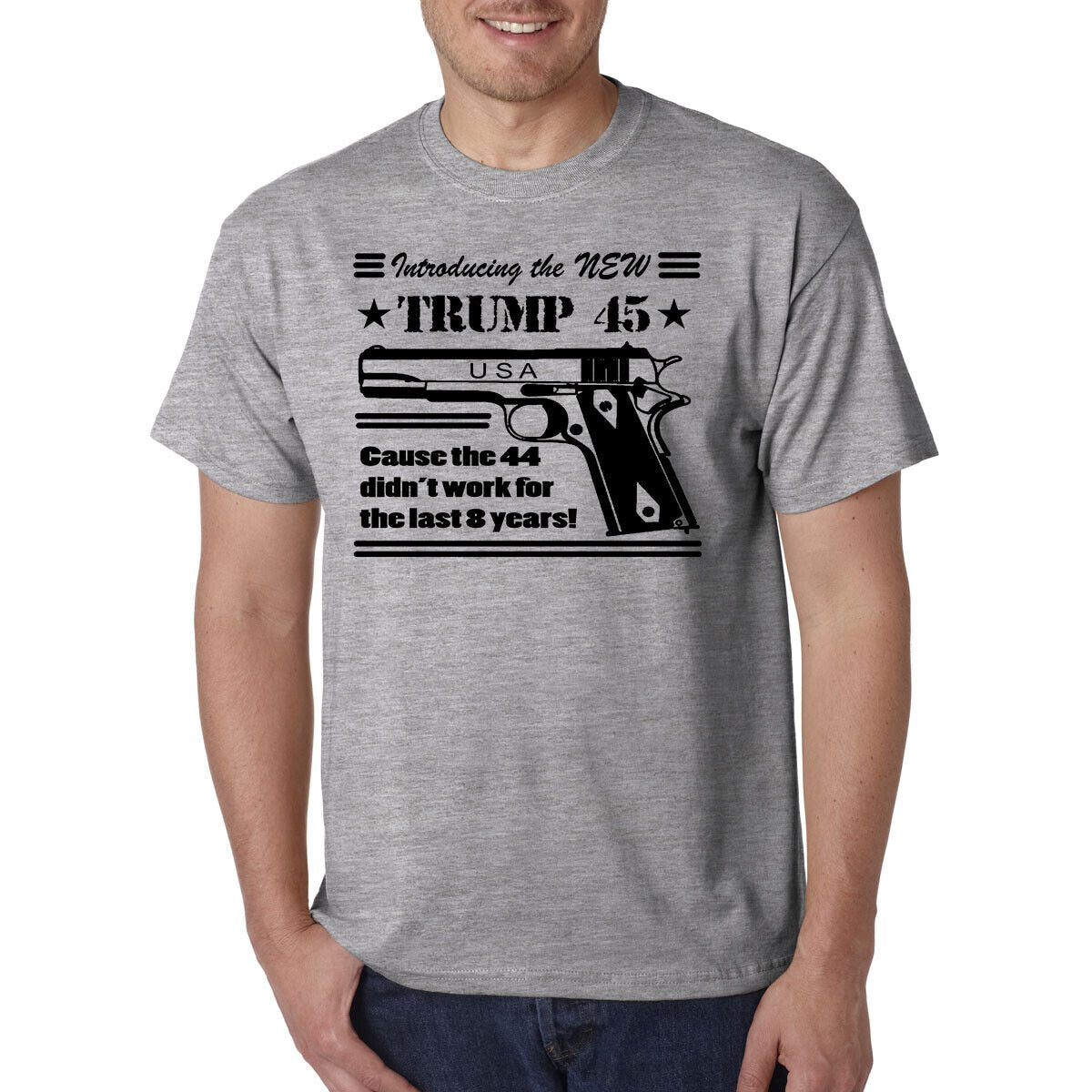 Trump 45 T-Shirt / 2024 President 1911 Pro Gun Firearms Rights 2nd Amendment USA