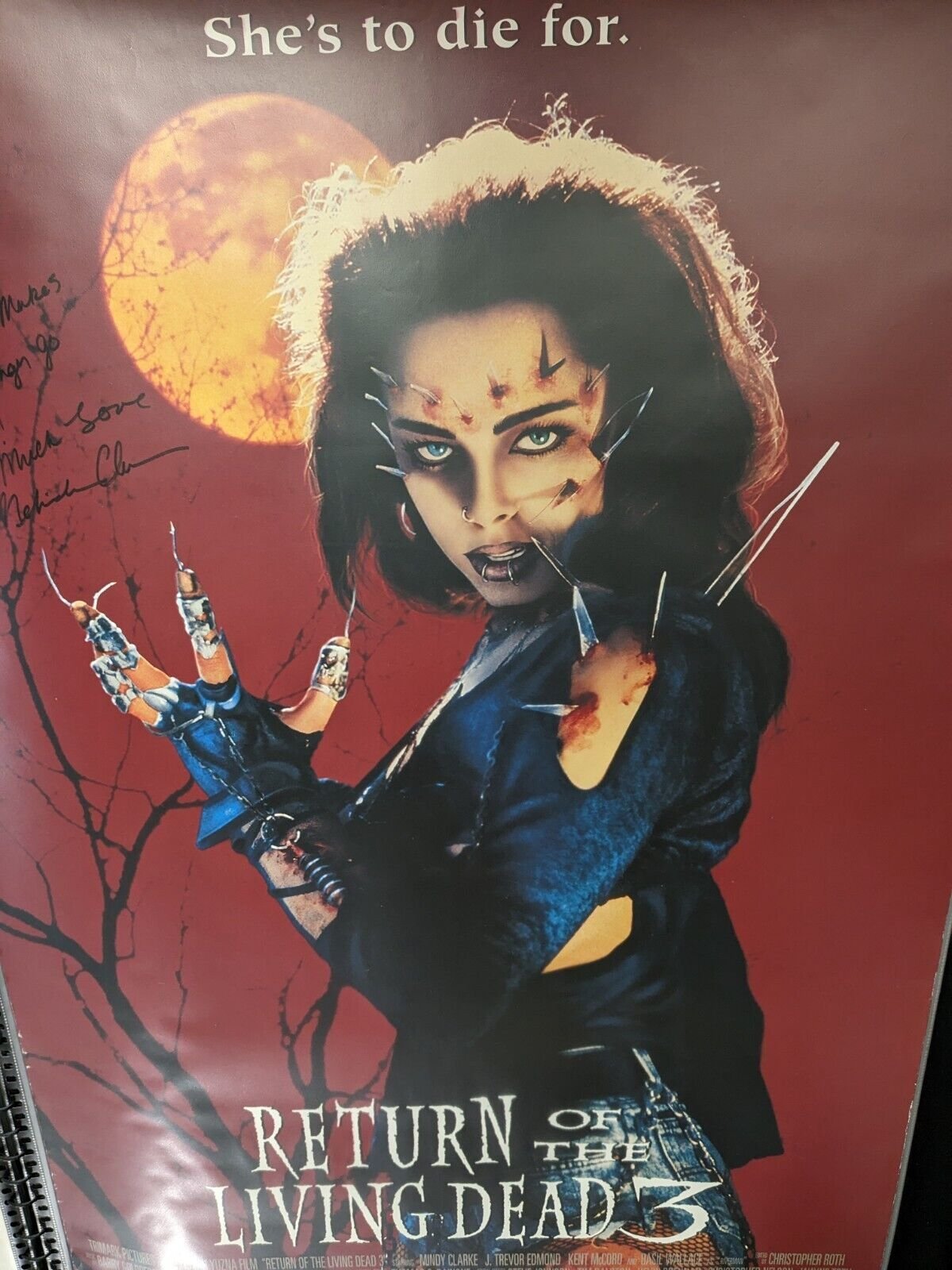 Return of the Living Dead Part 3 27x40 One Sheet Poster Signed by Melinda Clarke
