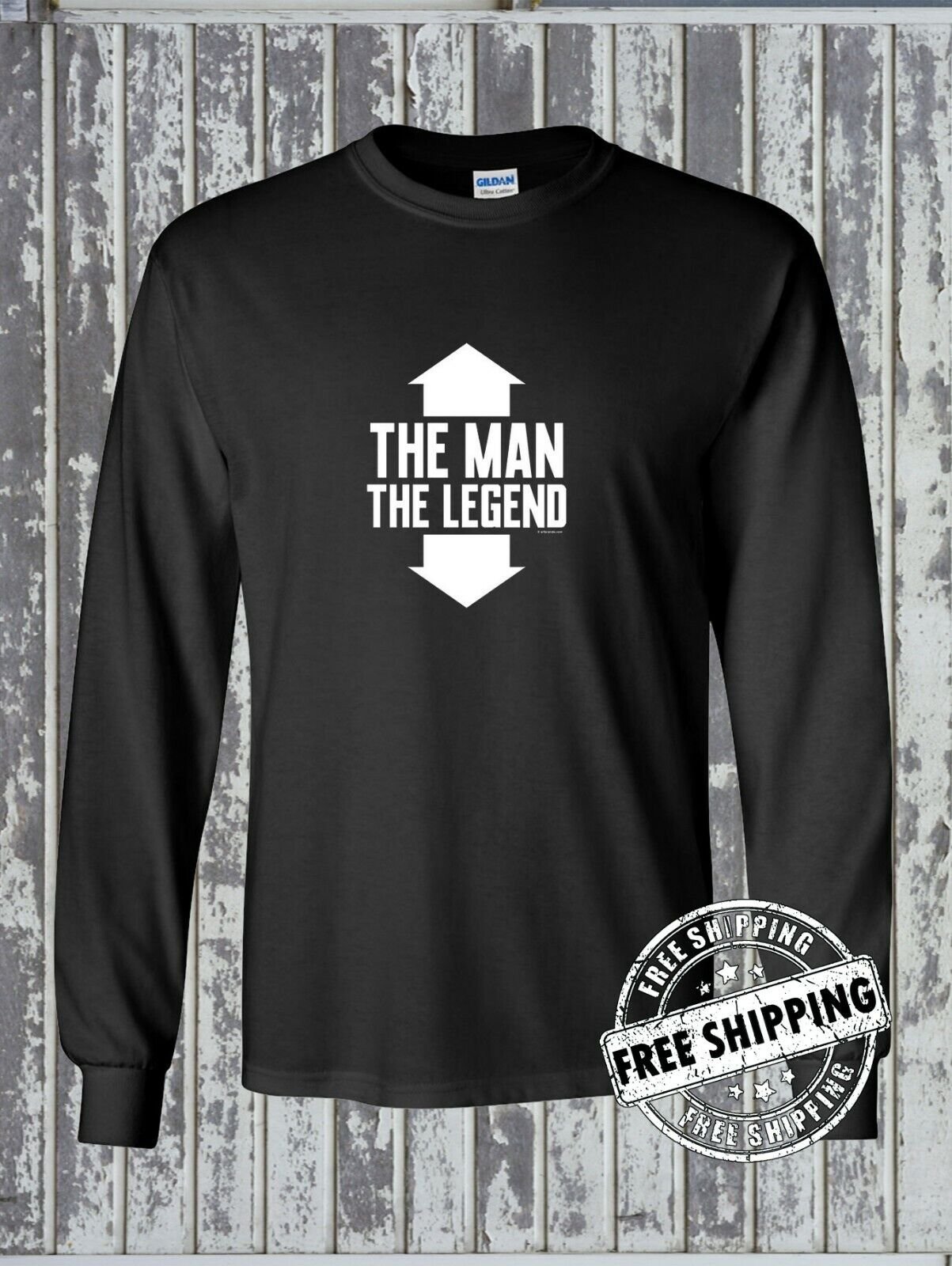 The Man The Legend Funny Men's Men's Long Sleeve T-Shirt -Adult / Rude Offensive
