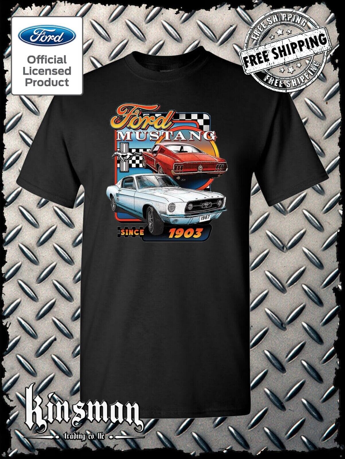 Ford Mustang Since 1903 Retro T-Shirt - Official Licensed Product