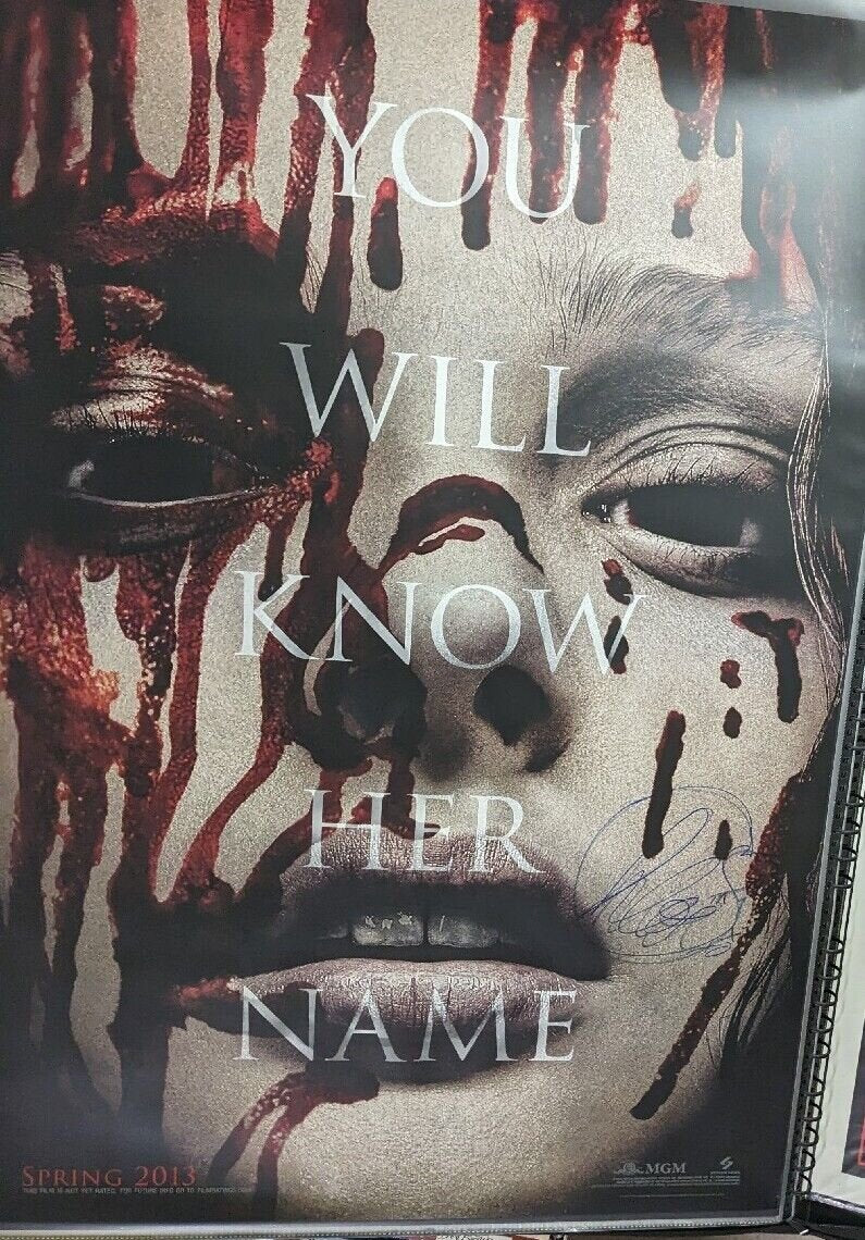 Chloe Grace Moretz Signed CARRIE 27x40 Original One Sheet Horror Movie Poster