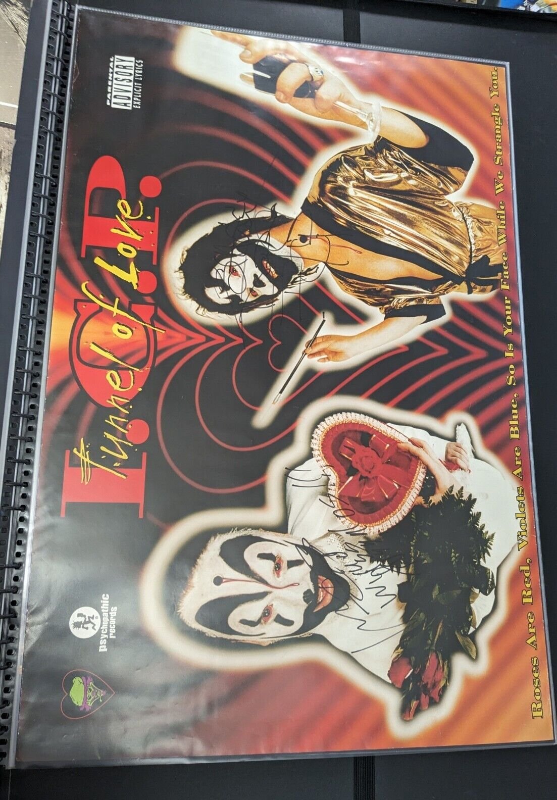 Insane Clown Posse Signed Tunnel Of Love Poster 24x36 ICP