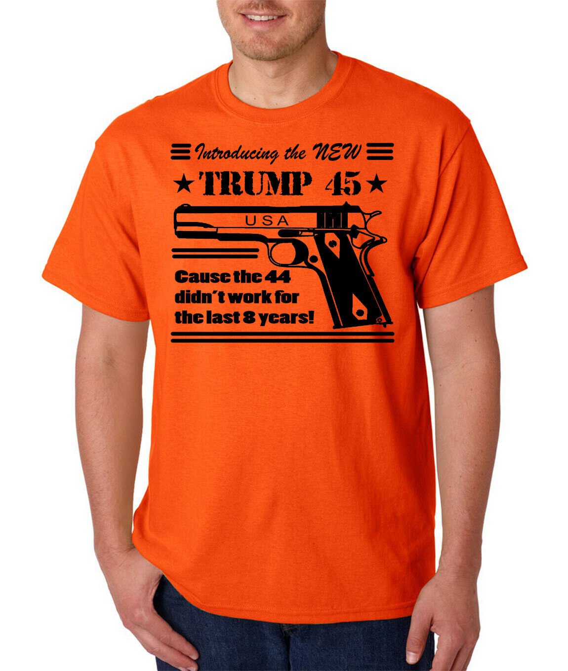 Trump 45 T-Shirt / 2024 President 1911 Pro Gun Firearms Rights 2nd Amendment USA