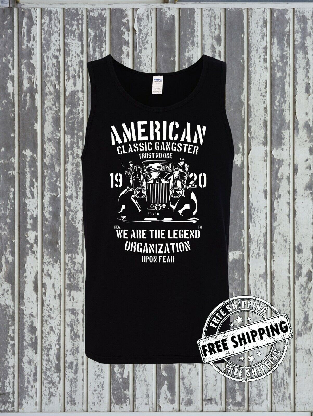 American Gangster Classic Tank Top T-Shirt - Mafia Mob Organized Crime Boss