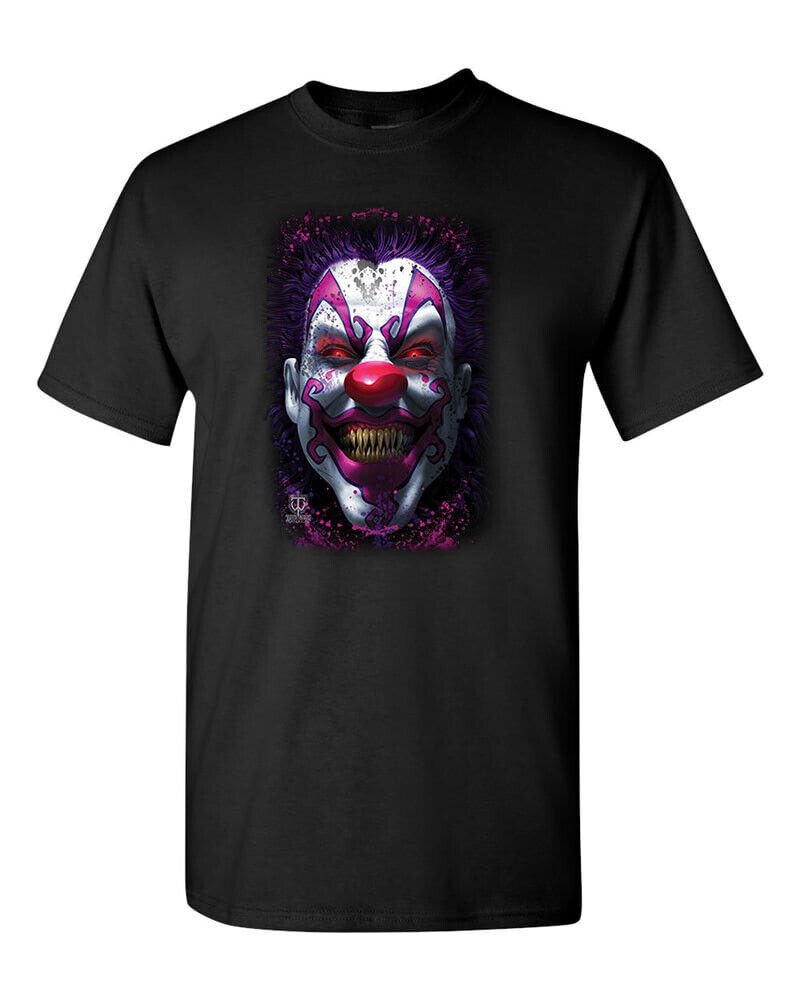 Licensed Tom Wood Keep Smiling T-Shirt - Insane Clown Wicked Killer Halloween