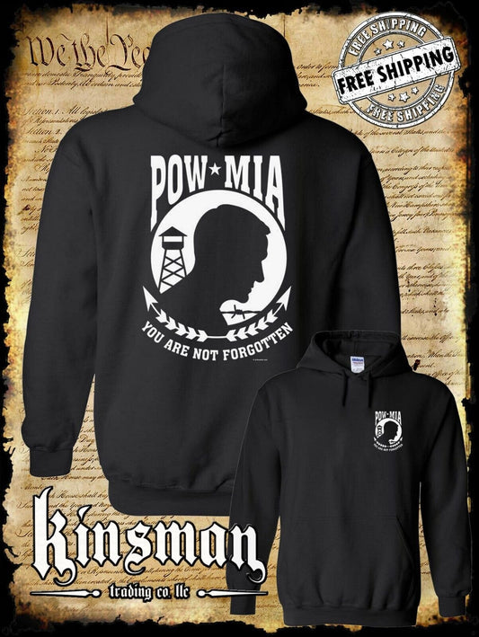 POW - MIA 2-Sided Hoodie / You Are Not Forgotten - USA Veteran Marine Army