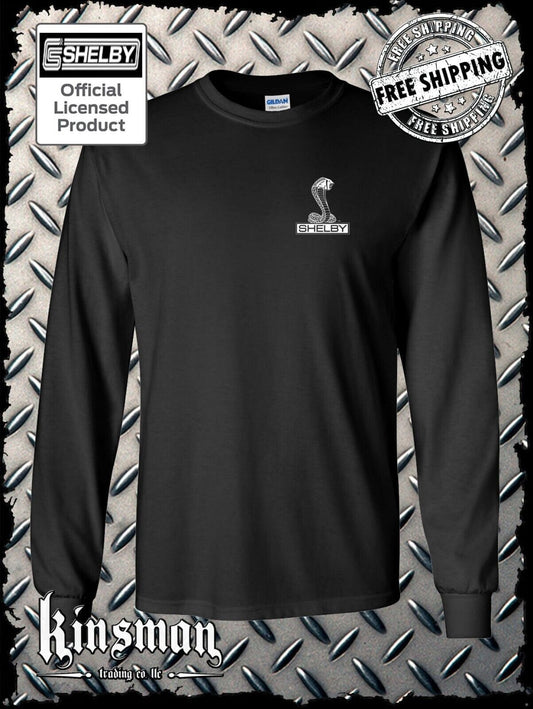 Shelby Cobra Logo Left Chest Crest Long Sleeve T-Shirt Licensed Official Product