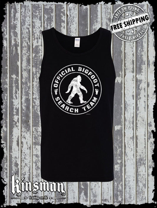Official Bigfoot Search Team Tank Top T-Shirt / Sasquatch Research Rescue