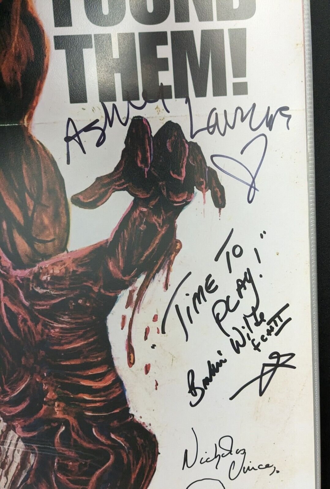 Hellraiser 27x40 Movie Poster Signed by Cast & Clive Barker w/ Pinhead Sketch