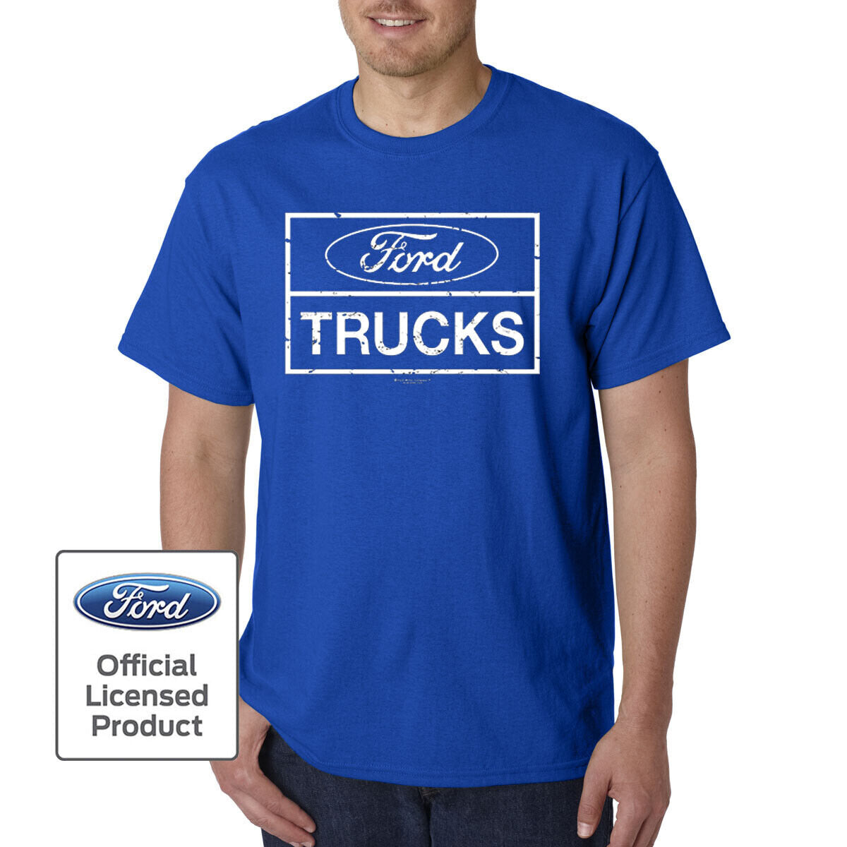 FORD Trucks Distressed Logo T-Shirt / F-150 Garage Shop Mechanic USA