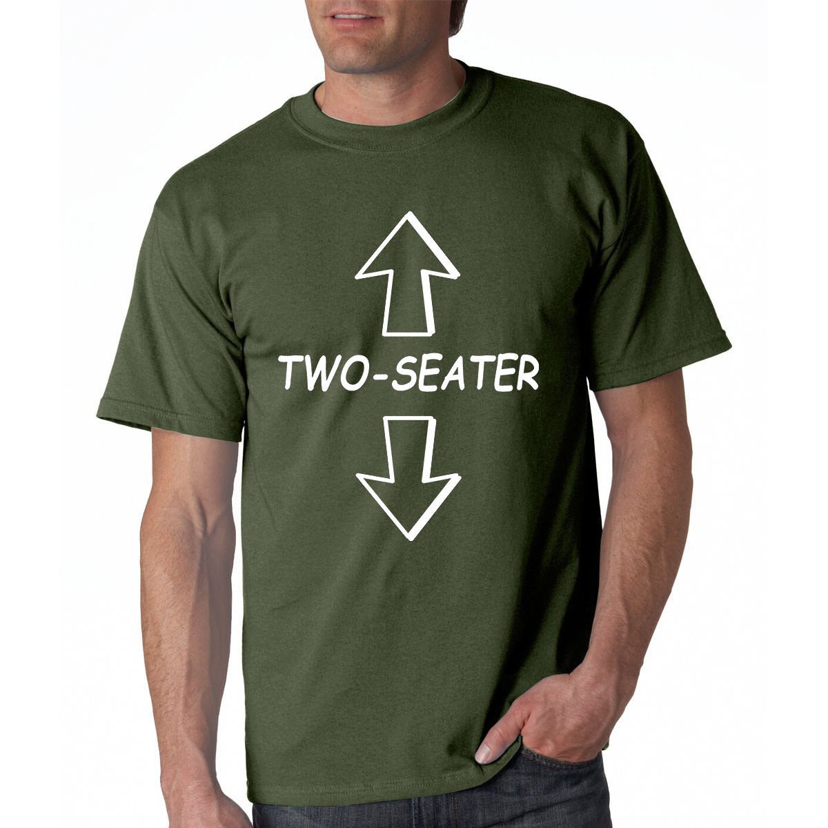 Two-Seater T-Shirt Funny Adult Rude Offensive College Humor Vulgar Tee