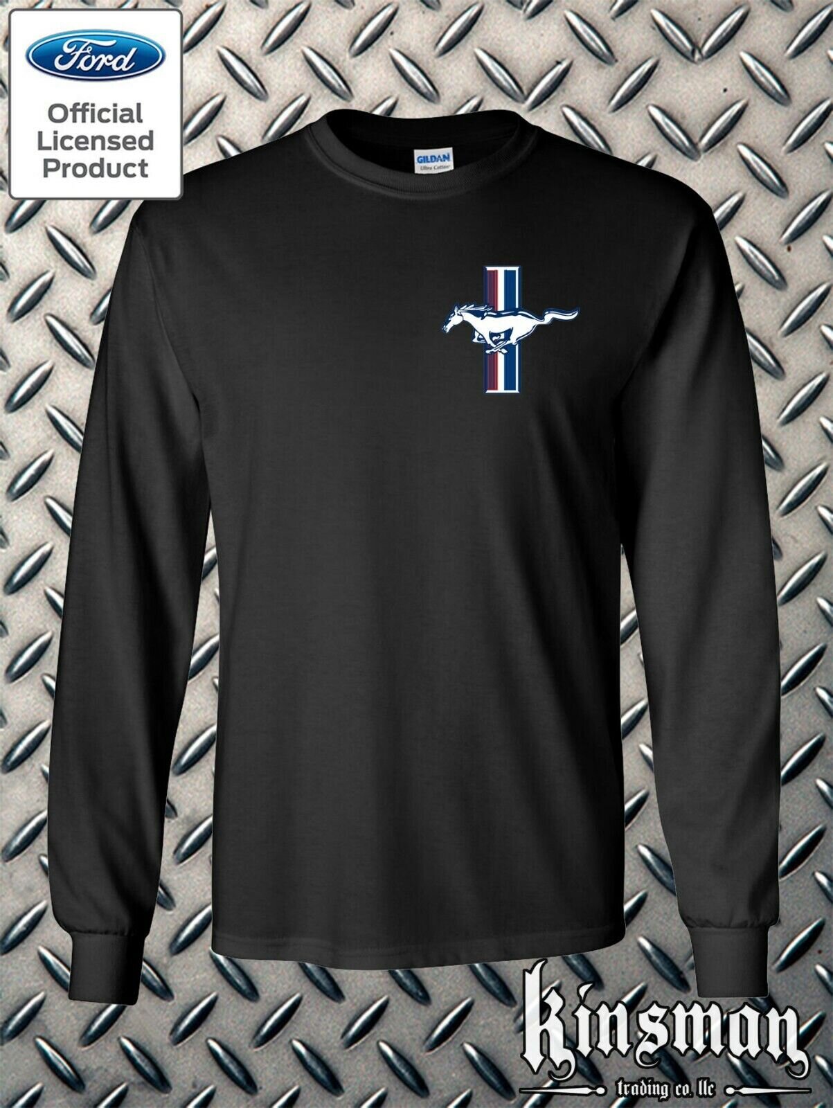 Ford Mustang The Legend Lives Crest Long Sleeve T-Shirt Official Licensed