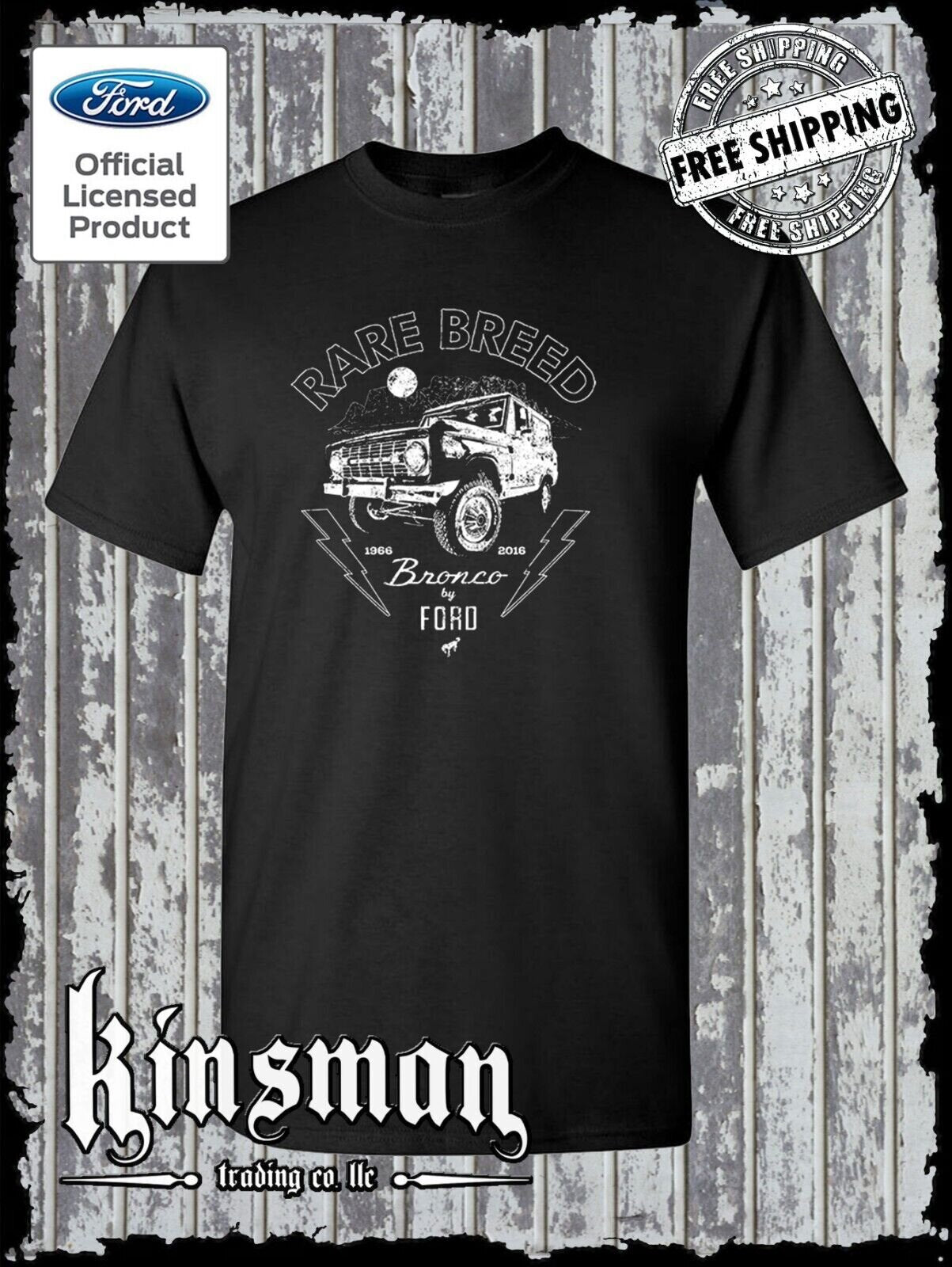Ford Bronco Rare Breed Black T-Shirt