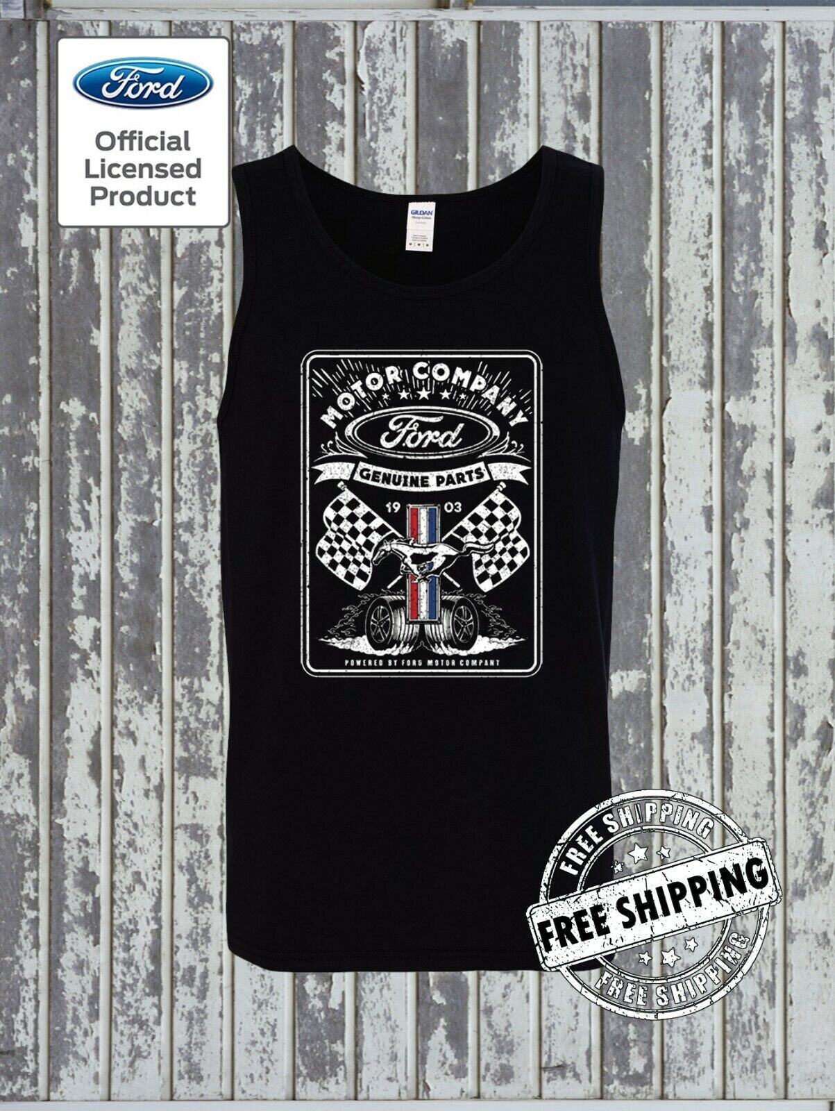 Ford Motor Company Genuine Parts Racing Flags Tank Top T-Shirt